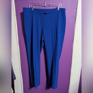 Anne Klein Cobalt Blue Stretch Bowie Trousers